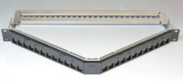 日本製線　Cat.6A(STP)用 アングル型パッチパネルキット　RMPPV24BK-6A-SKIT