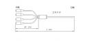 石英ガラスファイバ 片端LCコネクタ付 GI(50/125)　4芯FOコード