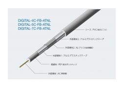 関西通信電線 同軸ケーブル DIGITAL-5C-FB-ATNL　薄灰   100 m