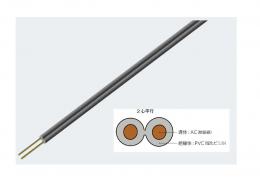 関西通信電線 屋内用平形通信線 TIVF 2C×0.8mm 灰   200 m