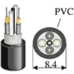 住友電工　H-PCF 屋内用コード集合型2心ケーブル　2-C-V HC-20/07