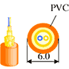 住友電工　H-PCF 盤内用2心ケーブル　2-FOD-V HS-20/06