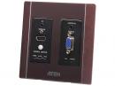 ATEN VE2812AUST2 HDMI & VGA HDBaseTトランスミッター（USウォールプレート、POHタイプ、ブラウン）