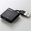 ELECOM MR-K009BK USB2.0/1.1 ケーブル固定メモリカードリーダ/43+5メディア/ブラック