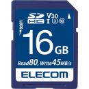 ELECOM MF-FS016GU13V3R SDHCカード/データ復旧サービス付/ビデオスピードクラス対応/UHS-I U3 80MB/s 16GB