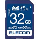 ELECOM MF-FS032GU13V3R SDHCカード/データ復旧サービス付/ビデオスピードクラス対応/UHS-I U3 80MB/s 32GB