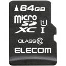 ELECOM MF-MSD064GC10R microSDXCカード/データ復旧サービス付/Class10/64GB