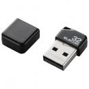 ELECOM MF-SU2B32GBK USBメモリ/USB2.0/小型/キャップ付/32GB/ブラック
