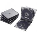 ELECOM CCD-JSCNQ5CBK Blu-ray/DVD/CDプラケース/4枚収納/5パック/クリアブラック