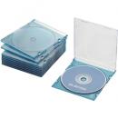 ELECOM CCD-JSCS10CBU Blu-ray/DVD/CDスリムプラケース/1枚収納/10パック/クリアブルー