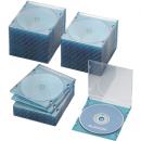 ELECOM CCD-JSCS50CBU Blu-ray/DVD/CDスリムプラケース/1枚収納/50パック/クリアブルー