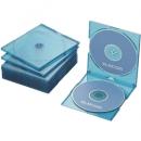 ELECOM CCD-JSCSW10CBU Blu-ray/DVD/CDスリムプラケース/2枚収納/10パック/クリアブルー