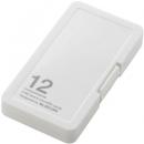 ELECOM CMC-SDCPP12WH メモリカードケース/インデックス台紙付き/SD6枚+microSD6枚収納/ホワイト