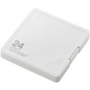 ELECOM CMC-SDCPP24WH メモリカードケース/インデックス台紙付き/SD12枚+microSD12枚収納/ホワイト