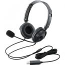 ELECOM HS-HP20UBK 折りたたみヘッドセット(両耳オーバーヘッド)/1.8m/USB/ブラック