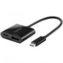 ELECOM AD-CHDMIPDBK USB Type-C映像変換アダプタ/USB Type-C - HDMI＆給電ポート/ブラック