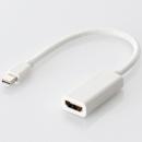 ELECOM AD-MDPHDMIWH Mini DisplayPort-HDMI変換アダプタ/ホワイト/forMAC