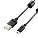 ELECOM DGW-AMBF05BK デジカメ用USBケーブル/microB/フェライトコア/0.5m/ブラック