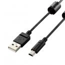 ELECOM DGW-MF05BK デジカメ用USBケーブル/miniB/フェライトコア/0.5m/ブラック