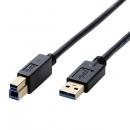 ELECOM DH-AB3N05BK USB3.0ケーブル/A-Bタイプ/0.5m/ブラック