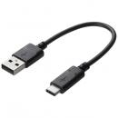 ELECOM MPA-AC01NBK スマートフォン用USB2.0ケーブル/USB(A-C)/認証品/0.15m/ブラック