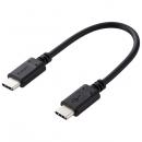 ELECOM MPA-CC01PNBK スマートフォン・タブレット用USBケーブル/USB(C-C)/スタンダード/Power Delivery対応/認証品/0.1m/ブラック