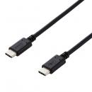 ELECOM MPA-CC15PNBK スマホ・タブレット用USBケーブル/USB(C-C)/スタンダード/USB Power Delivery対応/認証品/1.5m/ブラック