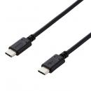 ELECOM MPA-CC20PNBK スマホ・タブレット用USBケーブル/USB(C-C)/スタンダード/USB Power Delivery対応/認証品/2.0m/ブラック