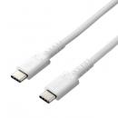ELECOM MPA-CCS03PNWH スマホ・タブレット用USBケーブル/USB(C-C)/高耐久/USB Power Delivery対応/認証品/0.3m/ホワイト