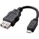 ELECOM MPA-MAEMCB010BK スマートフォン/タブレットPC用変換アダプタ(USB A-microB)/ブラック