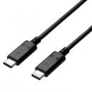 ELECOM U2C-CC5P10NBK USB2.0ケーブル/C-Cタイプ/認証品/USB Power Delivery対応/5A出力/1.0m/ブラック