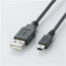 ELECOM U2C-M05BK USB2.0ケーブル A-miniBタイプ/0.5m(ブラック)