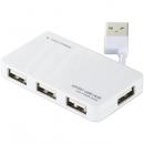 ELECOM U2H-YKN4BWH USB2.0ハブ/ケーブル収納/バスパワー/4ポート/ホワイト