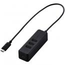 ELECOM U2HC-T431PBK USB Type C ハブ/USB2.0/USB-Aメス3ポート/USB Power Delivery対応Type-C1ポート/ケーブル30cm/ブラック