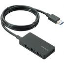 ELECOM U3H-A408SBK USB3.0ハブ/ACアダプタ付/セルフパワー/4ポート/ブラック