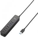 ELECOM U3H-T706SBK USB3.0ハブ/マグネット付/セルフパワー・バスパワー共用/7ポート/ブラック