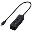 ELECOM U3HC-T431P5BK USB Type-C ハブ/USB3.1(Gen1)/USB-Aメス3ポート/PD対応Type-C1ポート/ケーブル30cm/ブラック