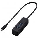 ELECOM U3HC-T431P5BK USB Type C ハブ/USB3.1(Gen1)/USB-Aメス3ポート/USB Power Delivery対応Type-C1ポート/ケーブル30cm/ブラック