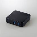 ELECOM U3SW-T2 USB切替器/USB3.0/PC側2ポート/接続機器4ポート/手元スイッチ/ブラック