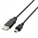 ELECOM USB-ECOM505 EU RoHS指令準拠USBケーブル A:miniB/0.5m(ブラック)