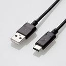 ELECOM USB3-AC05NBK USB3.1ケーブル/Gen2/A-Cタイプ/認証品/3A出力/0.5m/ブラック