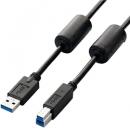 ELECOM USB3-BF30BK フェライトコア付きUSB3.0ケーブル(A-B)/3.0m/ブラック