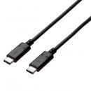 ELECOM USB3-CC5P05NBK USB3.1ケーブル/Gen2/C-Cタイプ/認証品/Power Delivery対応/5A出力/0.5m/ブラック