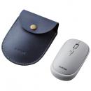 ELECOM M-TM10BBGY BlueLEDマウス/薄型/Bluetooth対応/4ボタン/ポーチ付/グレー