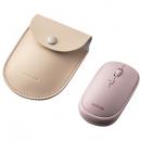 ELECOM M-TM10BBPN BlueLEDマウス/薄型/Bluetooth対応/4ボタン/ポーチ付/ピンク