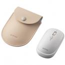 ELECOM M-TM10BBWH BlueLEDマウス/薄型/Bluetooth対応/4ボタン/ポーチ付/ホワイト