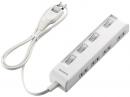 ELECOM T-E5C-2410WH 省エネタップ/個別スイッチ/横挿し/4個口/1.0m/ホワイト