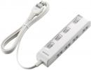 ELECOM T-E5C-2420WH 省エネタップ/個別スイッチ/横挿し/4個口/2.0m/ホワイト