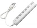 ELECOM T-E5C-2610WH 省エネタップ/個別スイッチ/横挿し/6個口/1.0m/ホワイト