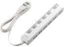 ELECOM T-E5C-2620WH 省エネタップ/個別スイッチ/横挿し/6個口/2.0m/ホワイト